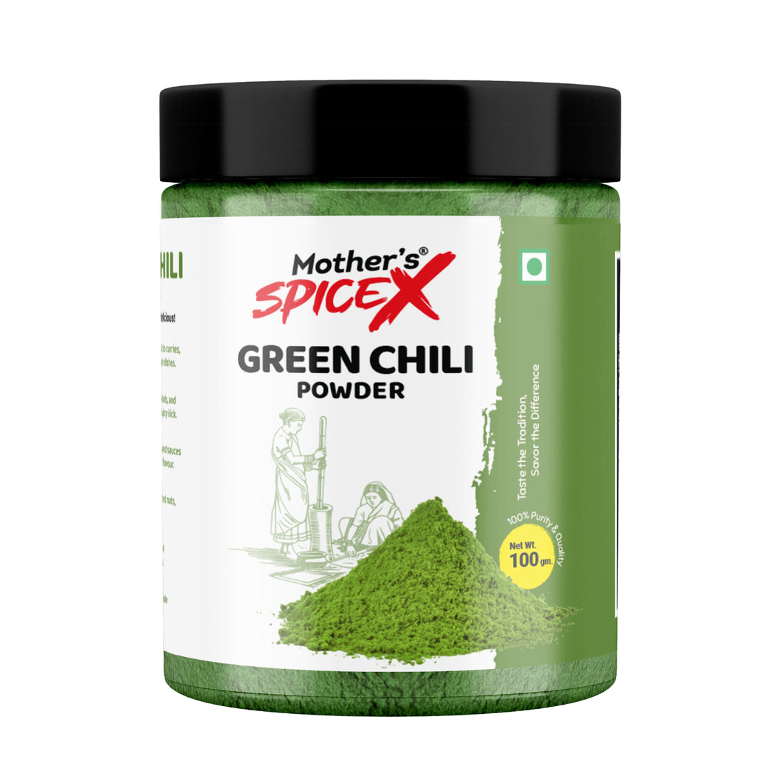 Premium Green Chilli Powder | Authentic Indian Spices | Hot & Fresh Chilli Flavour for Curries, Snacks & Cooking